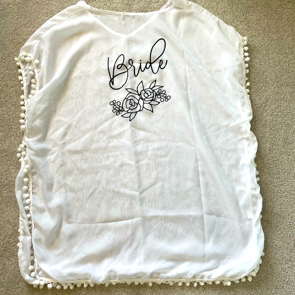 Bride bathing suit cover-up